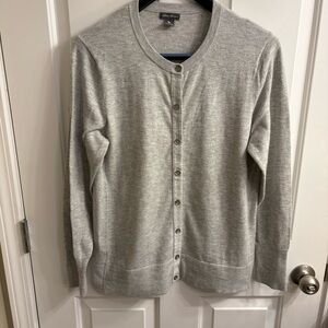 TALL Eddie Bauer Heather Gray Women's Cardigan Sweater XL Tall
